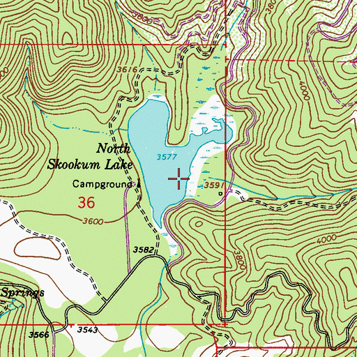 Topographic Map of Split Creek, WA