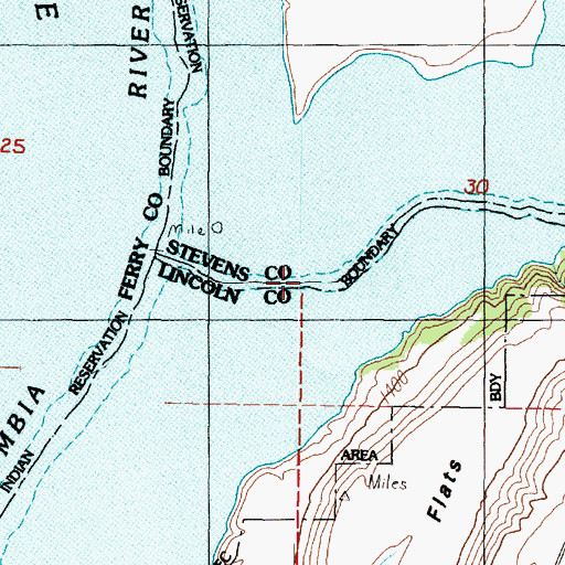 Topographic Map of Spokane River, WA