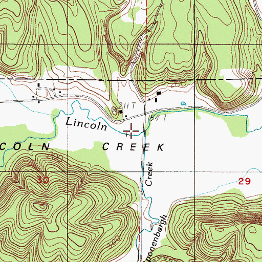 Topographic Map of Sponenbergh Creek, WA