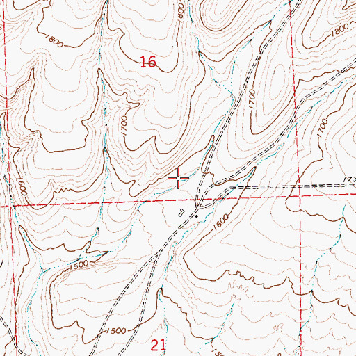 Topographic Map of Spring Canyon, WA