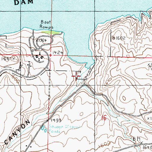 Topographic Map of Spring Canyon, WA