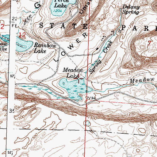 Topographic Map of Spring Creek, WA