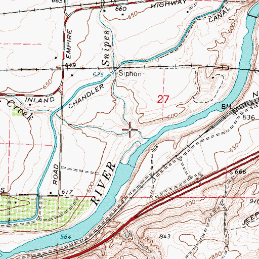 Topographic Map of Spring Creek, WA