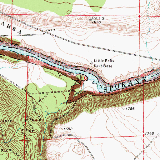 Topographic Map of Spring Creek, WA