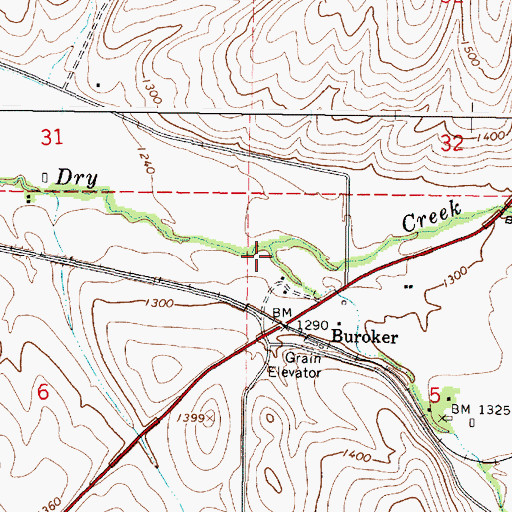 Topographic Map of Spring Creek, WA
