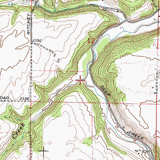 Topographic Map of Spring Creek, WA