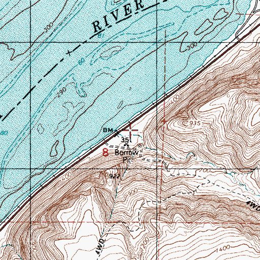 Topographic Map of Spring Gulch, WA