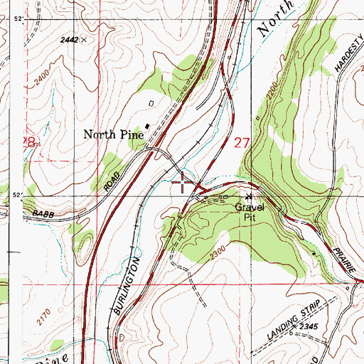 Topographic Map of Spring Valley Creek, WA