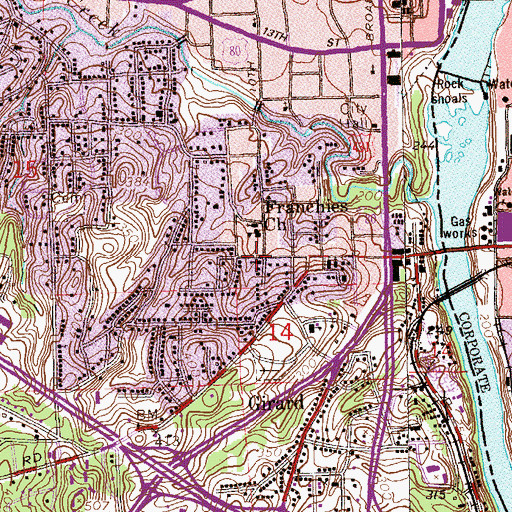 Topographic Map of Girard African Methodist Episcopal Chapel, AL