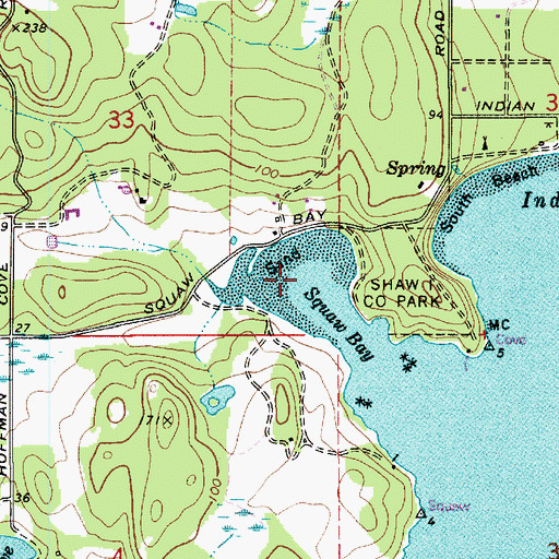 Topographic Map of Reef Net Bay, WA