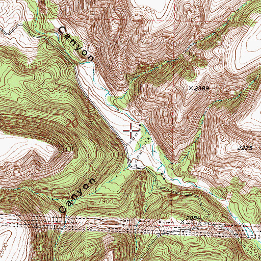 Topographic Map of Squaw Canyon, WA