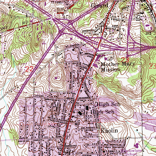 Topographic Map of Nichols African Methodist Episcopal Chapel, AL