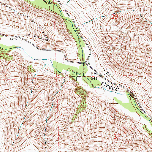Topographic Map of Walaluuks Creek, WA