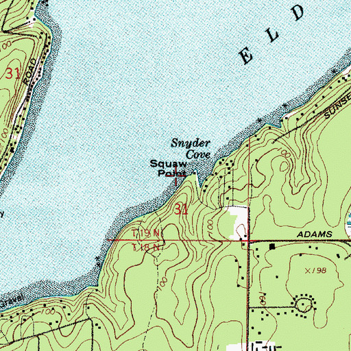 Topographic Map of Bushoowah-ahlee Point, WA
