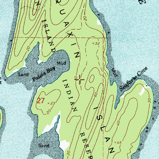 Topographic Map of Squaxin Island, WA