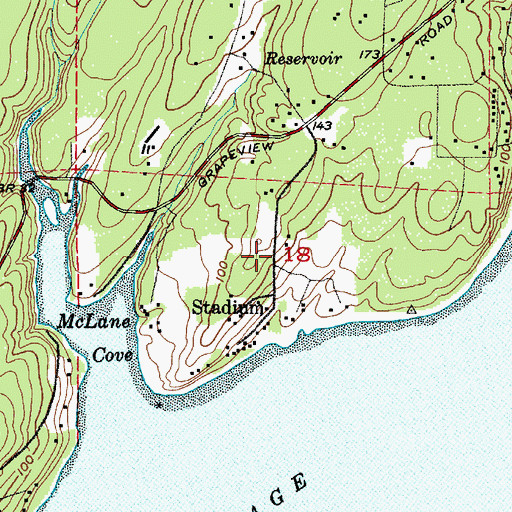 Topographic Map of Stadium, WA