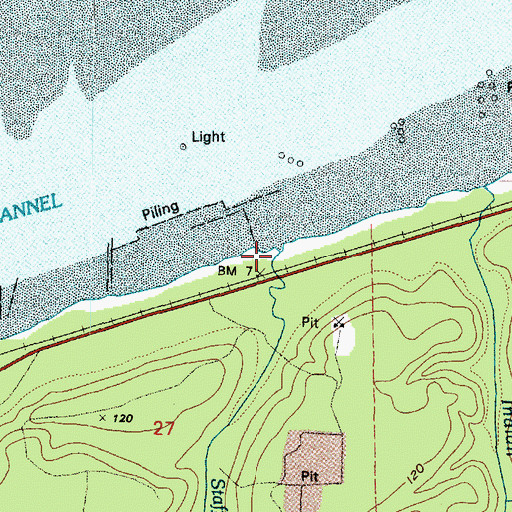 Topographic Map of Stafford Creek, WA