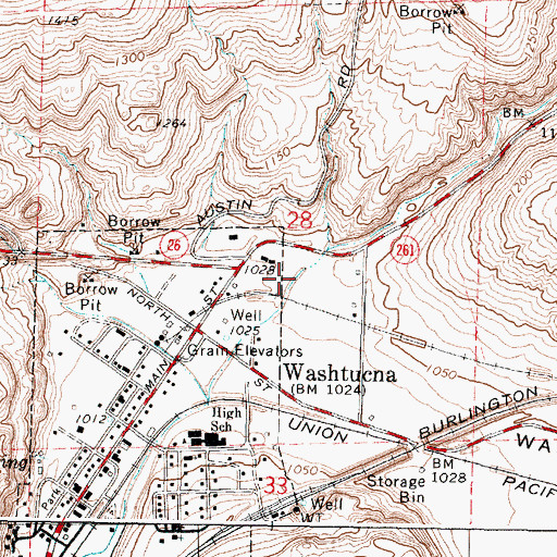 Topographic Map of Staley Coulee, WA