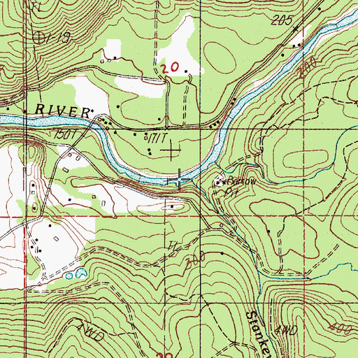 Topographic Map of Stankey Creek, WA