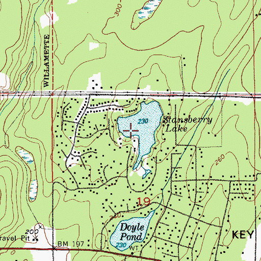 Topographic Map of Stansberry Lake, WA