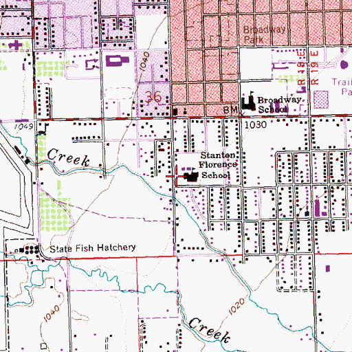 Topographic Map of Stanton Alternative School, WA