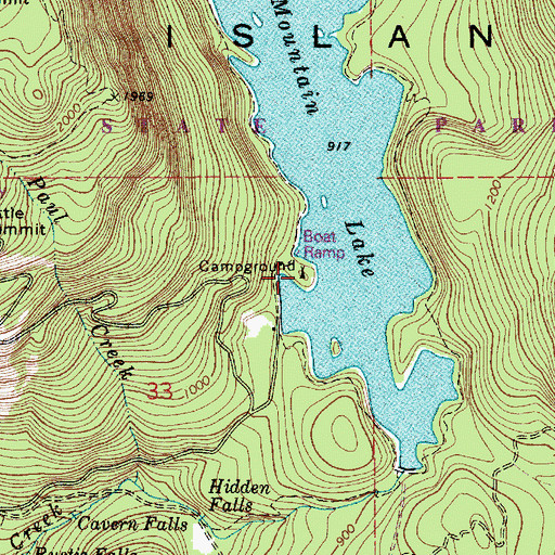 Topographic Map of Moran State Park, WA