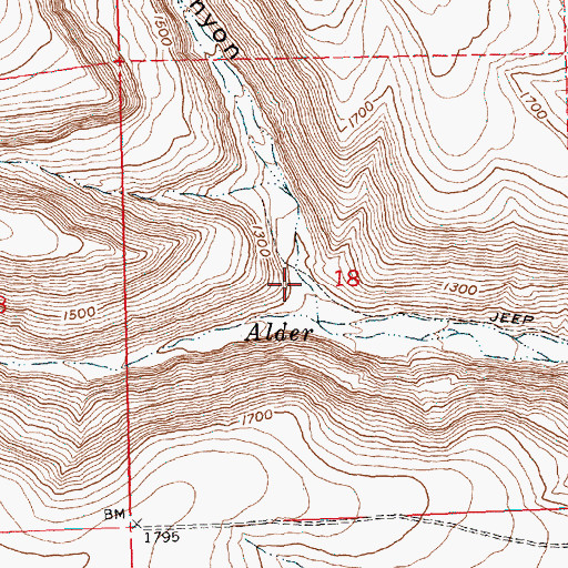 Topographic Map of Stegeman Canyon, WA