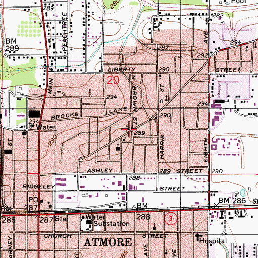 Topographic Map of Zion Star African Methodist Episcopal Church, AL