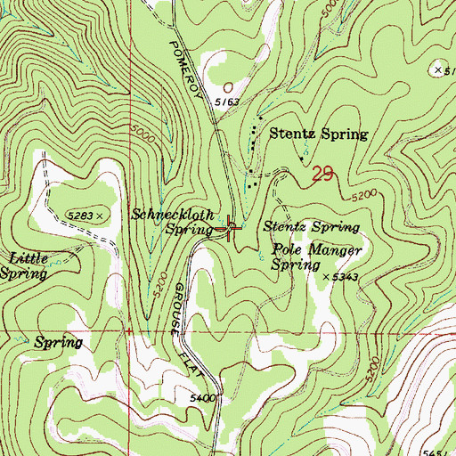 Topographic Map of Stentz Spring, WA