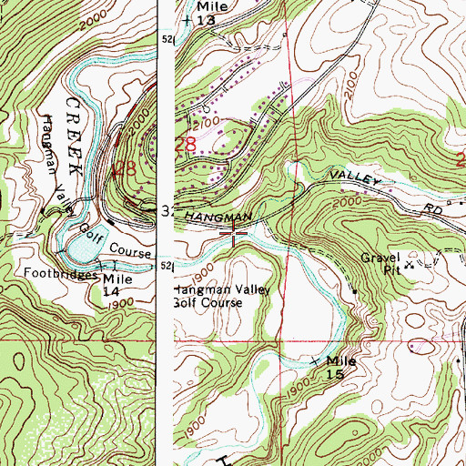Topographic Map of Stevens Creek, WA