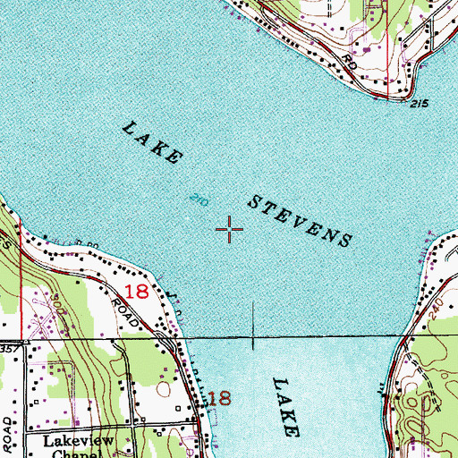 Topographic Map of Lake Stevens, WA