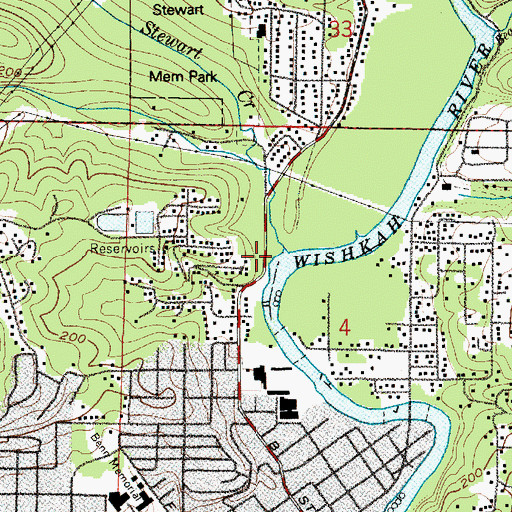 Topographic Map of Stewart Creek, WA