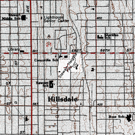 Topographic Map of Stewart Heights Playfield, WA