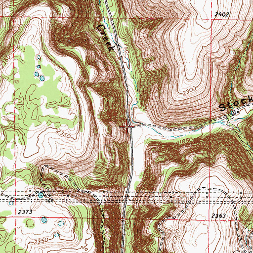 Topographic Map of Stock Canyon, WA