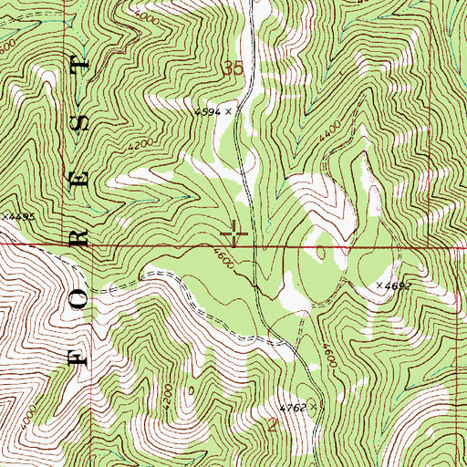 Topographic Map of Stockade Spring Campground, WA