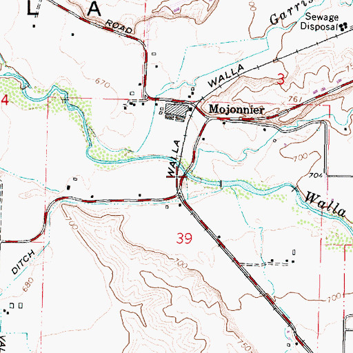 Topographic Map of Stone Creek, WA