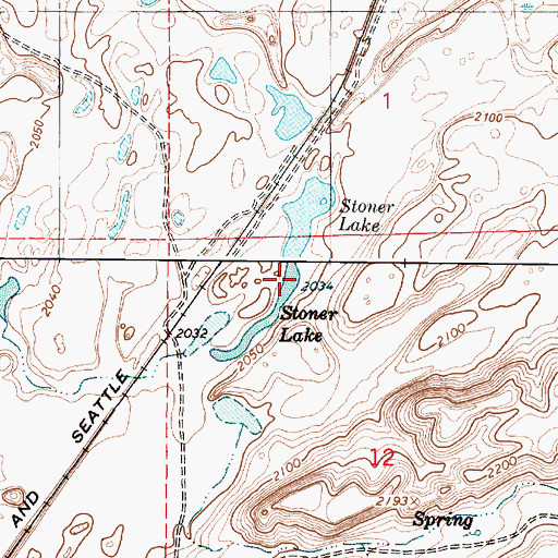 Topographic Map of Stoner Lake, WA