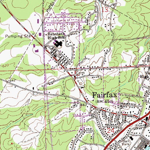 Topographic Map of Halls Memorial Christian Methodist Episcopal Church, AL