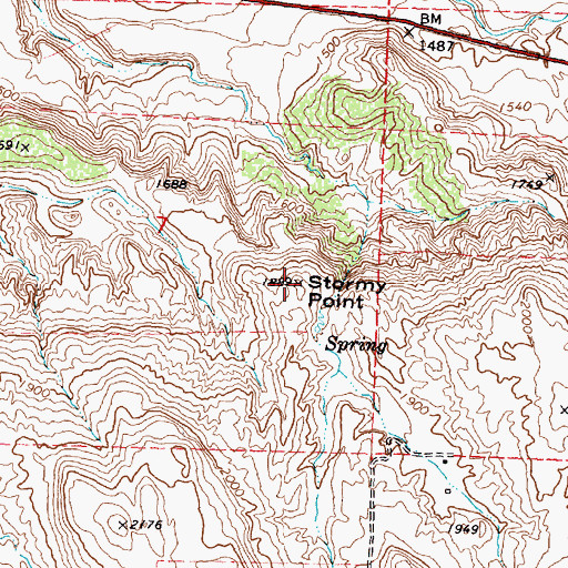 Topographic Map of Stormy Point, WA