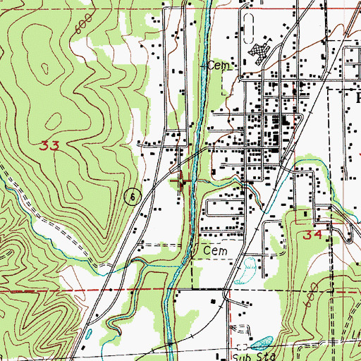 Topographic Map of Stowe Creek, WA