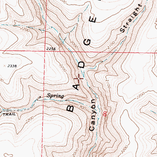 Topographic Map of Straight Hollow, WA
