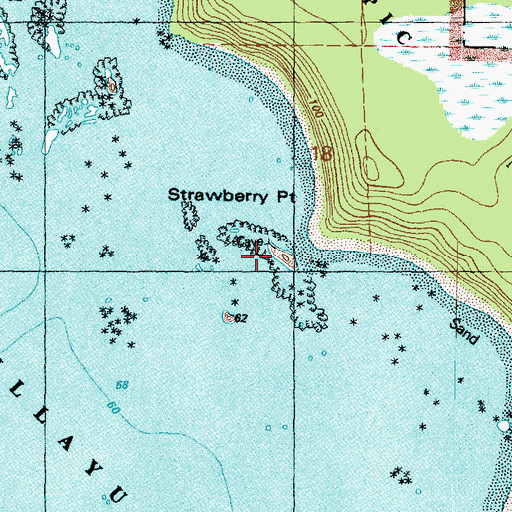Topographic Map of Strawberry Point, WA