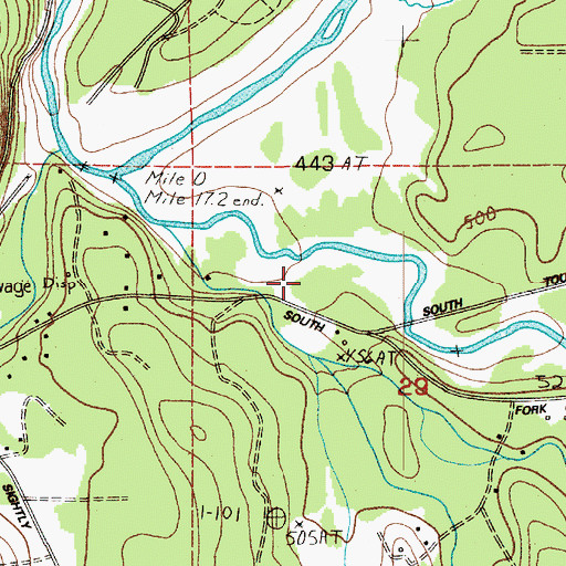 Topographic Map of Studebaker Creek, WA