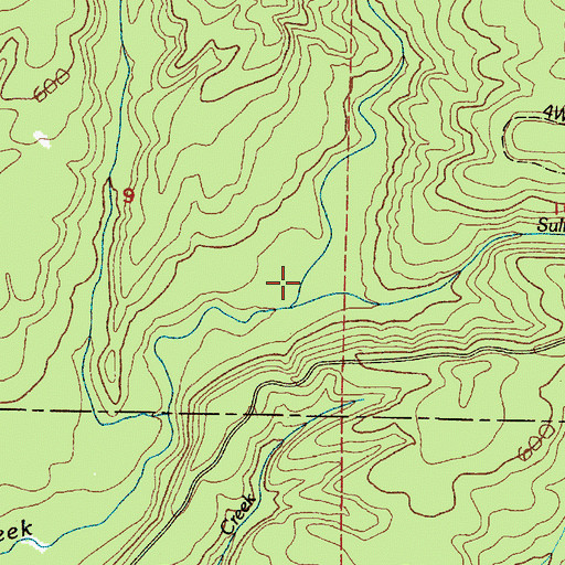 Topographic Map of Sullivan Creek, WA
