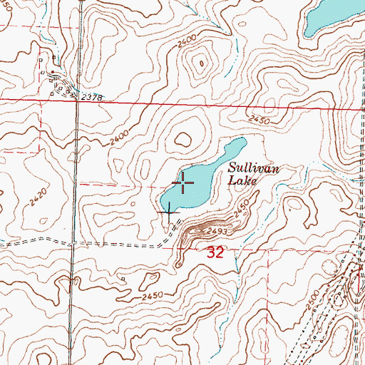 Topographic Map of Sullivan Lake, WA
