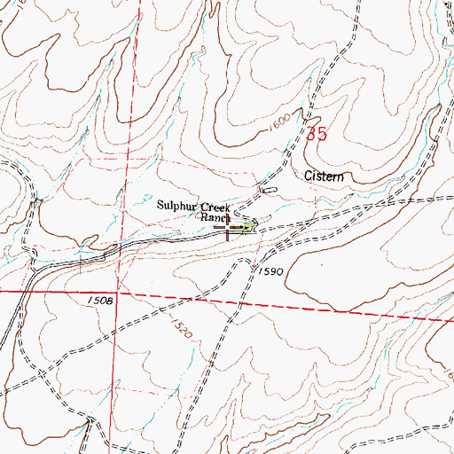 Topographic Map of Sulphur Creek Ranch, WA