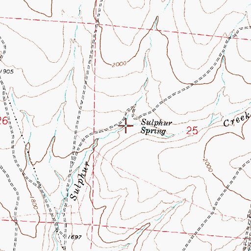 Topographic Map of Sulphur Spring, WA