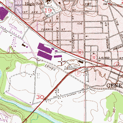 Topographic Map of New Bethel African Methodist Episcopal Church, AL
