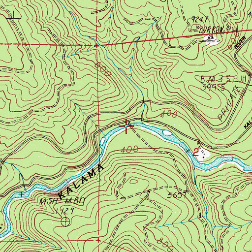 Topographic Map of Summers Creek, WA