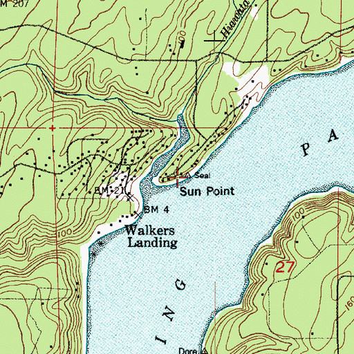 Topographic Map of Sun Point, WA